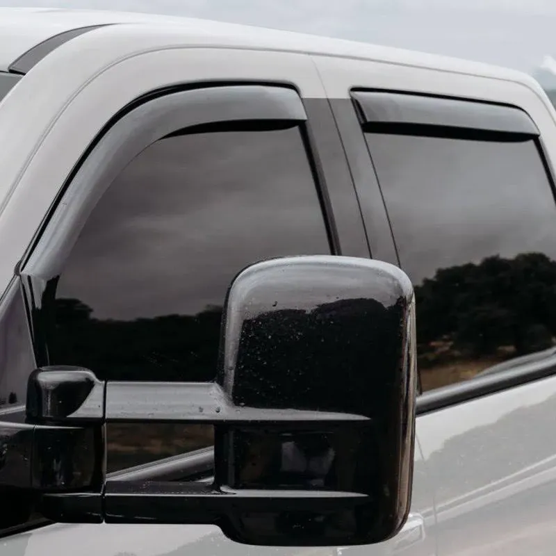 CLIM ART in-Channel Incredibly Durable Rain Guards for Chevrolet (Chevy) Silverado/GMC Sierra 2014-2018 Crew Cab, Truck Accessories, Vent Window Visors, Original Window Deflectors, 4pcs - 614224