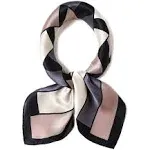 Andantino 100% Pure Mulberry Silk Square Scarf for Hair-27'' Women Men Natural Silk Neckerchief Digital Printed Headscarf