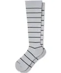 Comrad Knee-High Compression Socks – Stripes Grey/Charcoal / Small