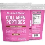 Physician's CHOICE Collagen Peptides Powder (Hydrolyzed Protein - Type I & III) w/Digestive Enzymes - Keto Collagen Powder for Women & Men - Hair & Skin - Workout Recovery - Grass Fed - Chocolate