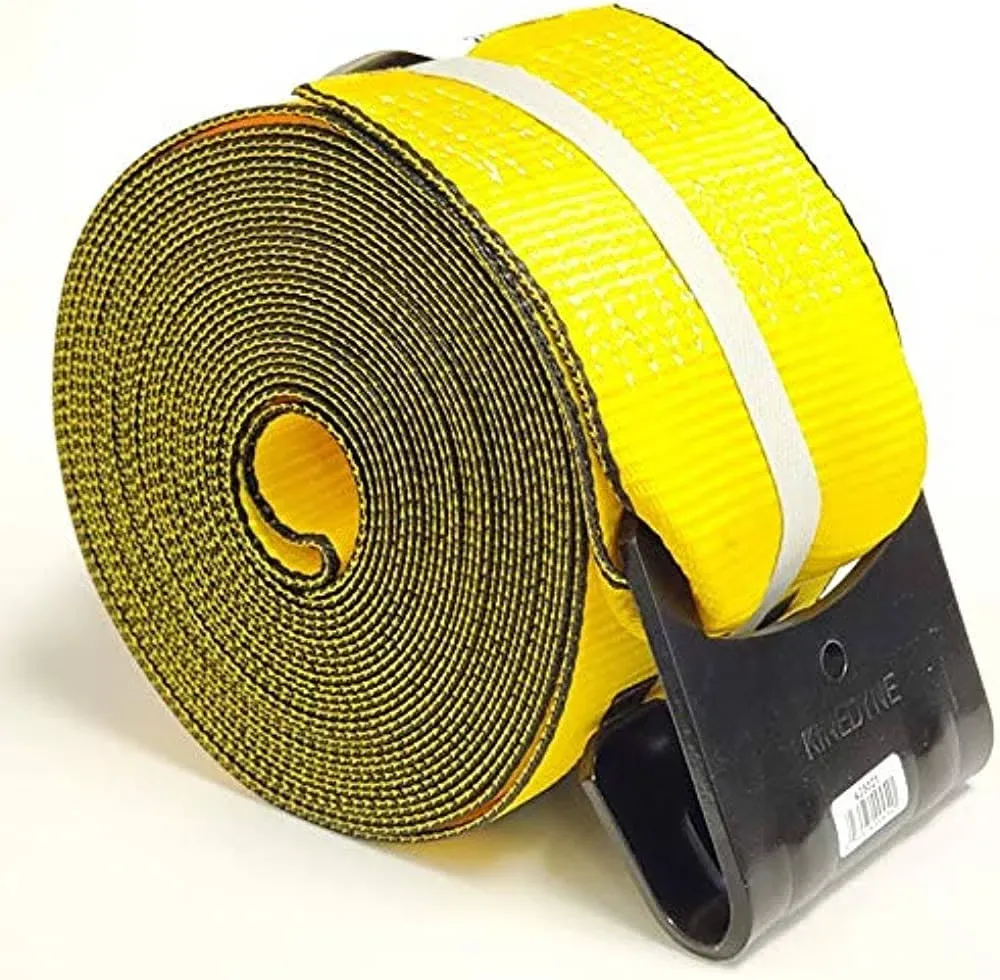 2x Kinedyne 423021 4" x30' Winch Strap 1021 Flat Hook 5400lb for Flatbed Trailer Truck