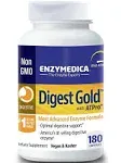 Enzymedica Digest Gold + ATPro, Maximum Strength Enzyme Formula, Prevents Bloating and Gas, 14 Key Enzymes Including Amylase, Protease, Lipase and Lactase, 90 Capsules