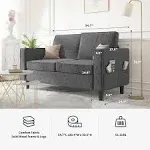 Balus Sectional Sofa with Storage Ottoman, L-Shaped Living Room Set, Living Room Furniture, 3-Seat Sofa Couch, Small Sectional Sofa, Couches and Sofas