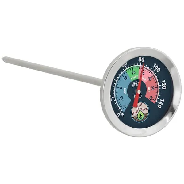 Worm Nerd 8 in. Stainless Steel Worm Compost and Garden Soil Thermomet