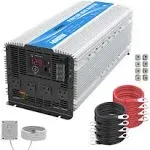 GIANDEL 4000W Heavy Duty Pure Sine Wave Power Inverter Dc12v to AC120V with 4 AC Outlets with Remote Control 2.4a USB and LED Display