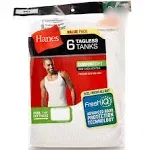 Hanes Men's Pack, Moisture-Wicking Ribbed, Lightweight Cotton Tank Undershirts, 6-Pack