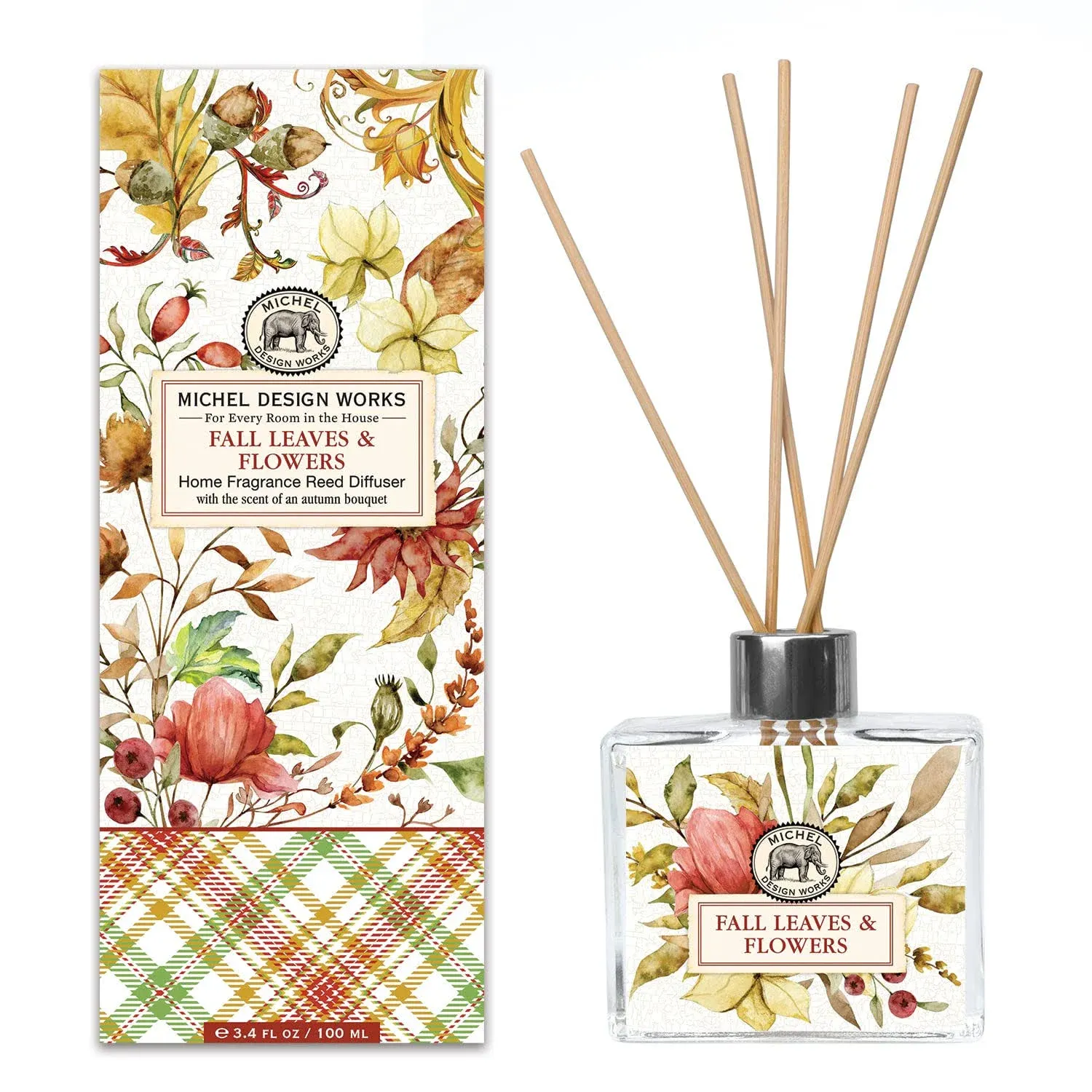 Michel Design Works Fall Leaves & Flowers Home Fragrance Reed Diffuser