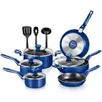 Nutrichef 13 Piece Kitchenware Pots and Pans, Non-Stick Cookware Set