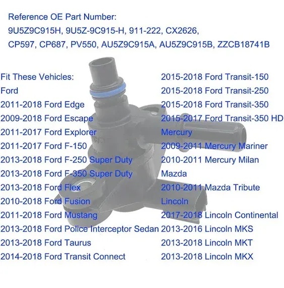 Syconeer Evaporative Emissions Vapor Canister Purge Solenoid Valve for Ford Edge ...