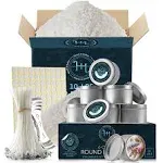 Hearth & Harbor Natural Soy Wax&DIY Candle Making Supplies Kits 10lbs Wax + 48 4oz Candle Tins