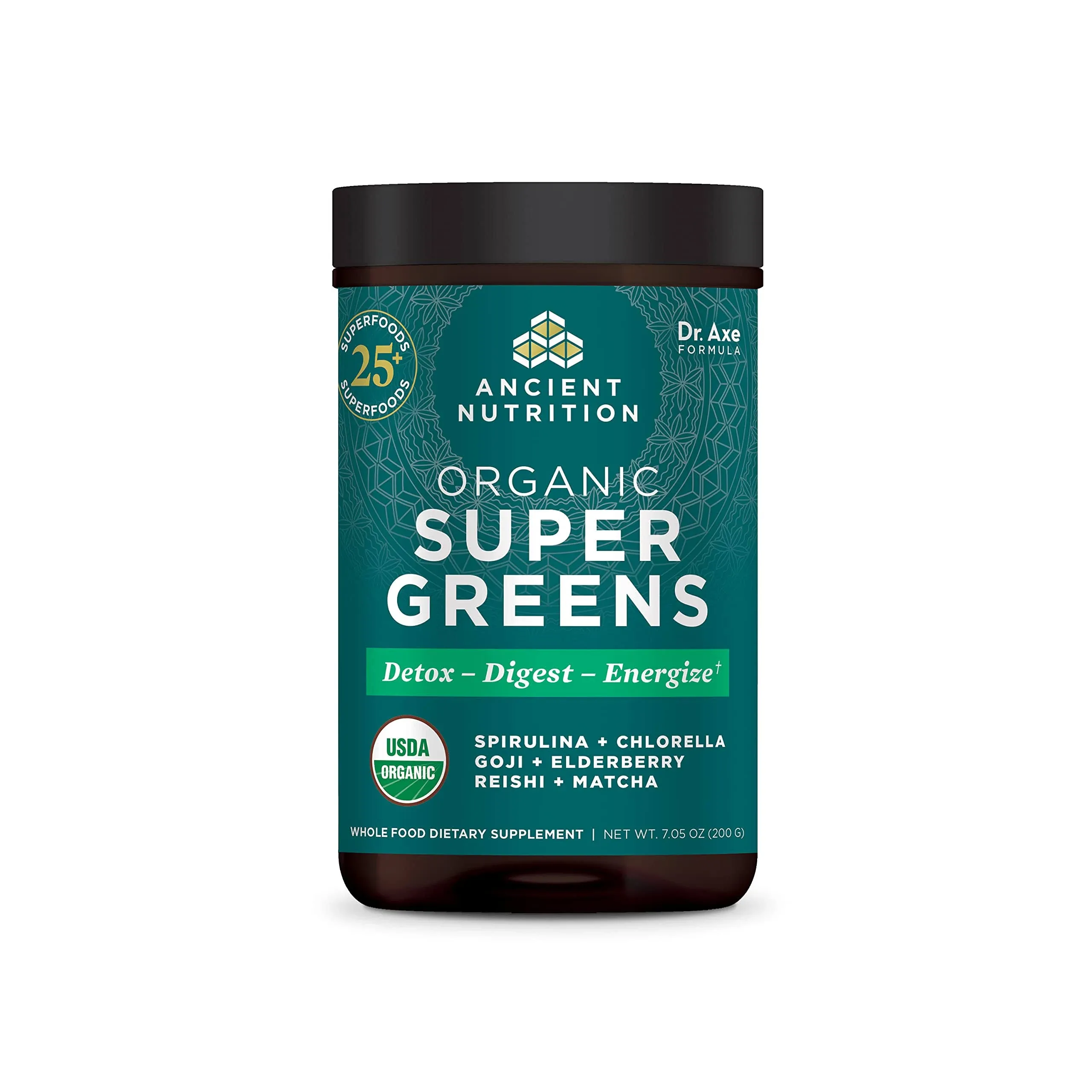 Ancient Nutrition Organic Mint Supergreens, 7.23 OZ