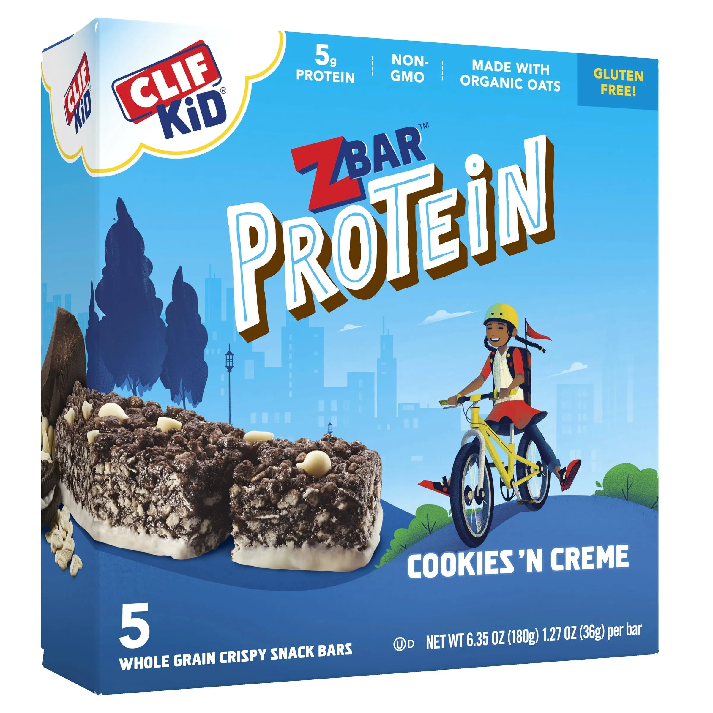 Clif Kid: Zbar Cookies N Creme Protein, 6.35 oz