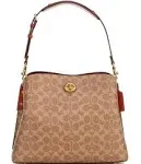 Coach Signature Canvas Willow Shoulder Bag