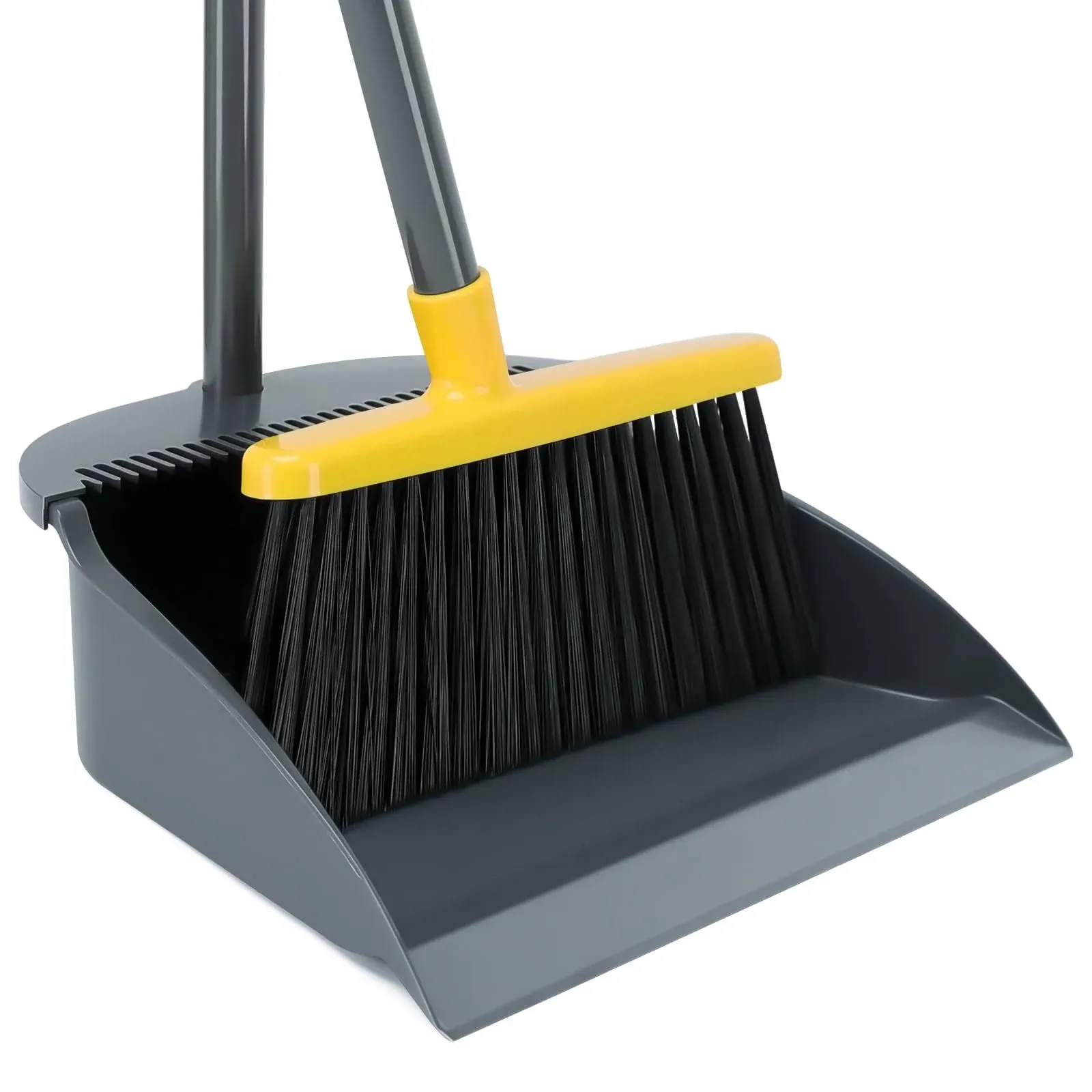 Broom with Dustpan Combo Set for Kitchen Office Lobby Floor Cleaning