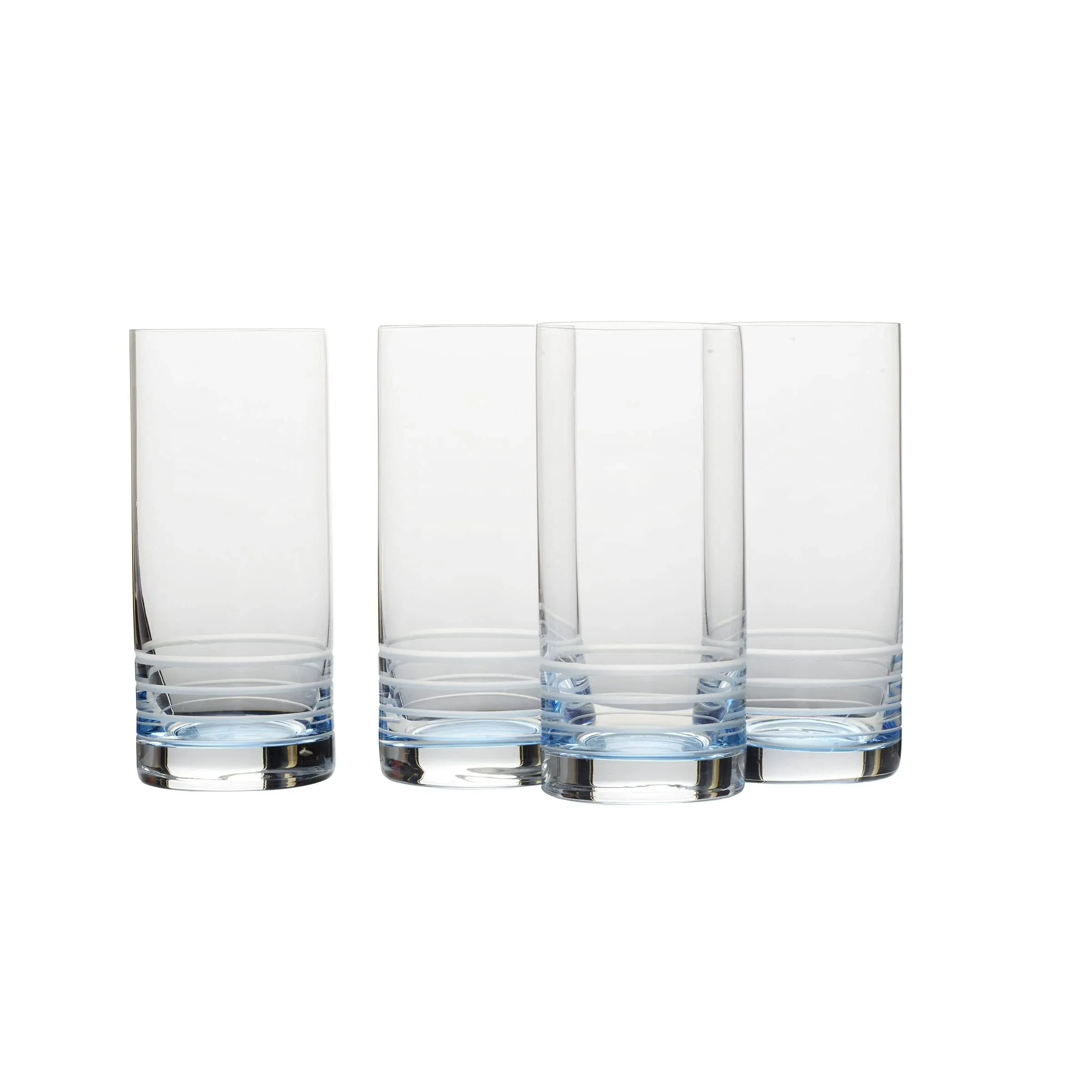 Mikasa Cal Blue Ombre Highball Glasses Set of 4