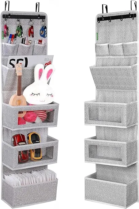 All-in-One Over The Door Organizer, Super Behind The Door Storage Organizer with Door Rack and Large Clear Windows, Wall File Organizer, Hanging