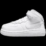 Nike Boys Air Force 1 Mid Le - Shoes White/White/White Size 03.0