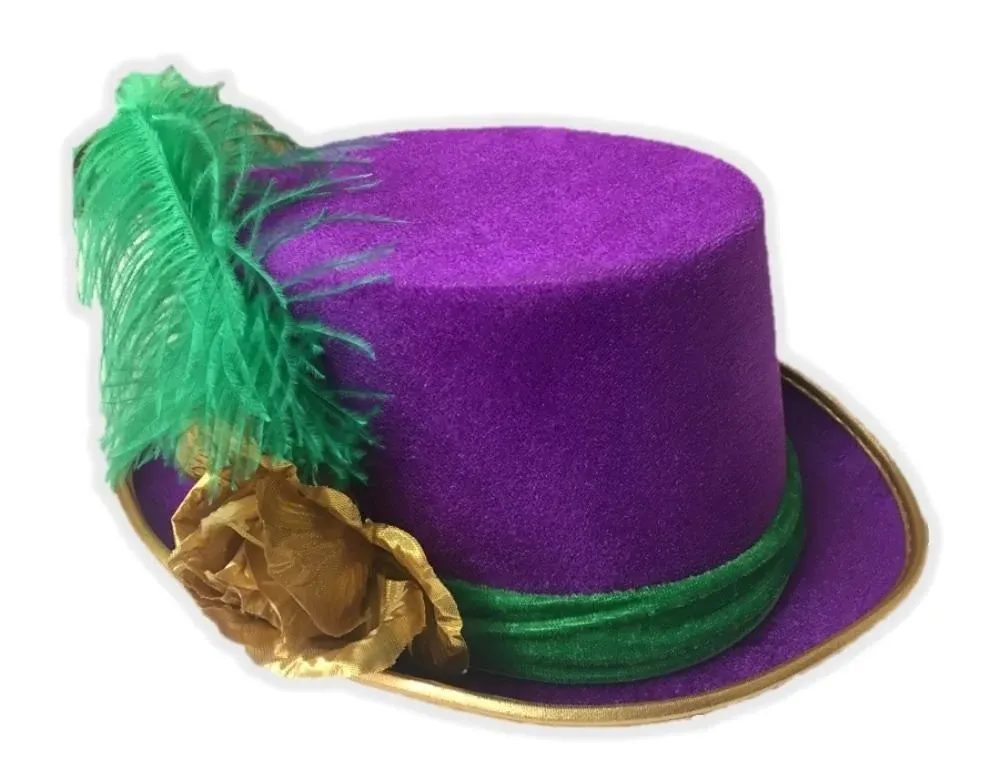 Jacobson Mardi Gras Velvet Top Hat