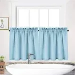 Nanan Waffle Woven Half Window Curtains for Bathroom Waterproof Kitchen Window ...