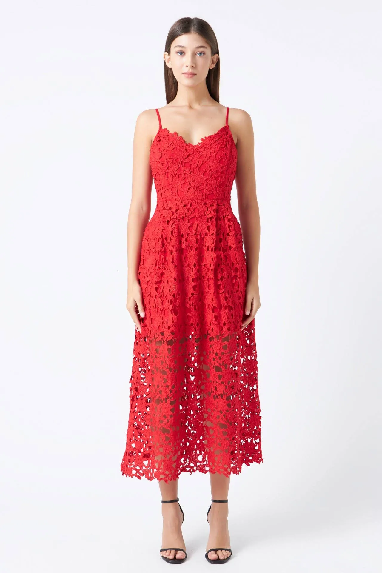 Endless Rose Women's Lace Midi Dress