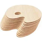 Unfinished Wood Oval Painting Palette (12 x 8 in, 12 Pack)