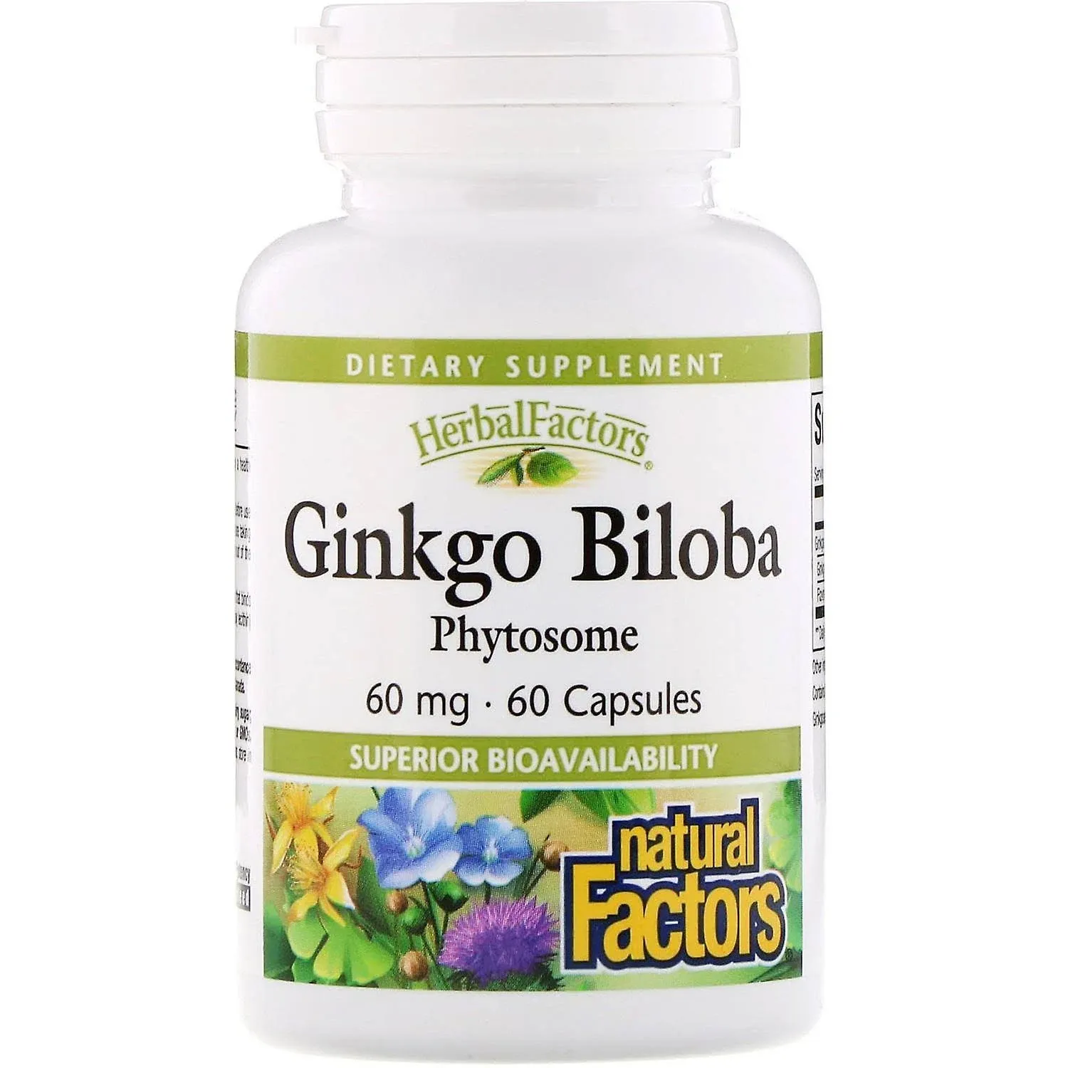 Natural Factors HerbalFactors Ginkgo Biloba PhytosomeCapsules - 60 cap