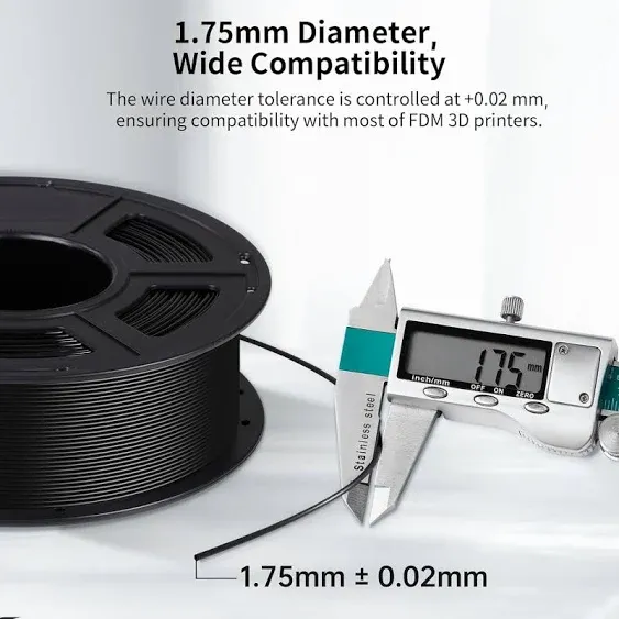 ANYCUBIC PETG Filament 1.75mm, 3D Printer Filament, Dimensional Accuracy +/- 0.02mm, Exceptional Toughness, Print with Most FDM 3D Printers, 1KG Spool, Gray