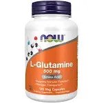 Now Foods L-Glutamine 500mg, 120 Veg Capsules