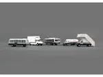 GeminiJets Airport Service Vehicles Set of 5 pieces Gemini 200" Series Diecast Models