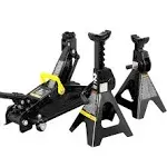 Torin  Hydraulic Floor Jack Combo with 2 Jack Stands, 2 Ton (4,000 lb.), Black