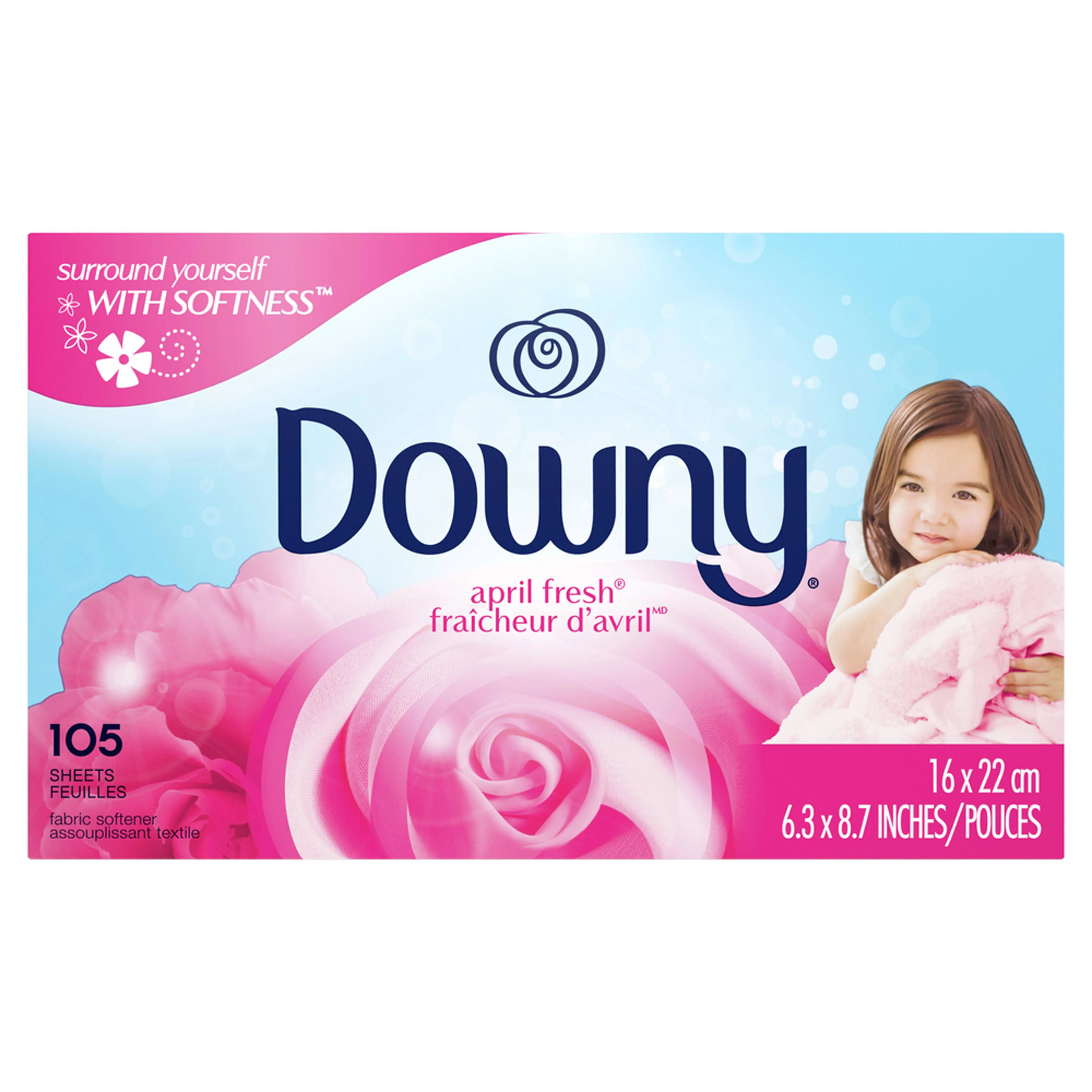 Downy April Fresh Fabric Softener Dryer Sheets - 105 count