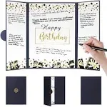 Birthday Guest Book Alternative Decorations for Men Women,Party Signature Cer...