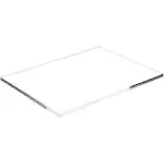 Plymor Clear Acrylic Rectangular Polished Edge Display Base, 8&#034; W x 6&#034;D x 0.25&#034;H