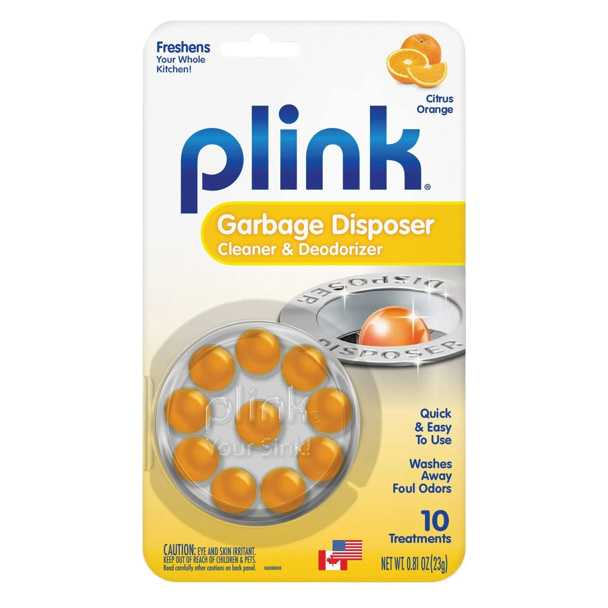 Plink Garbage Disposal Cleaner-Citrus Orange - PCO12T