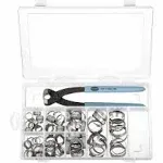 Oetiker 18500060 Stepless 1-Ear Clamp Kit Stepless Ear Clamps, Stainless Steel W