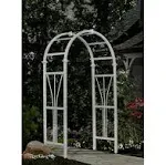 New England Arbors Wellington Vinyl Arbor - White