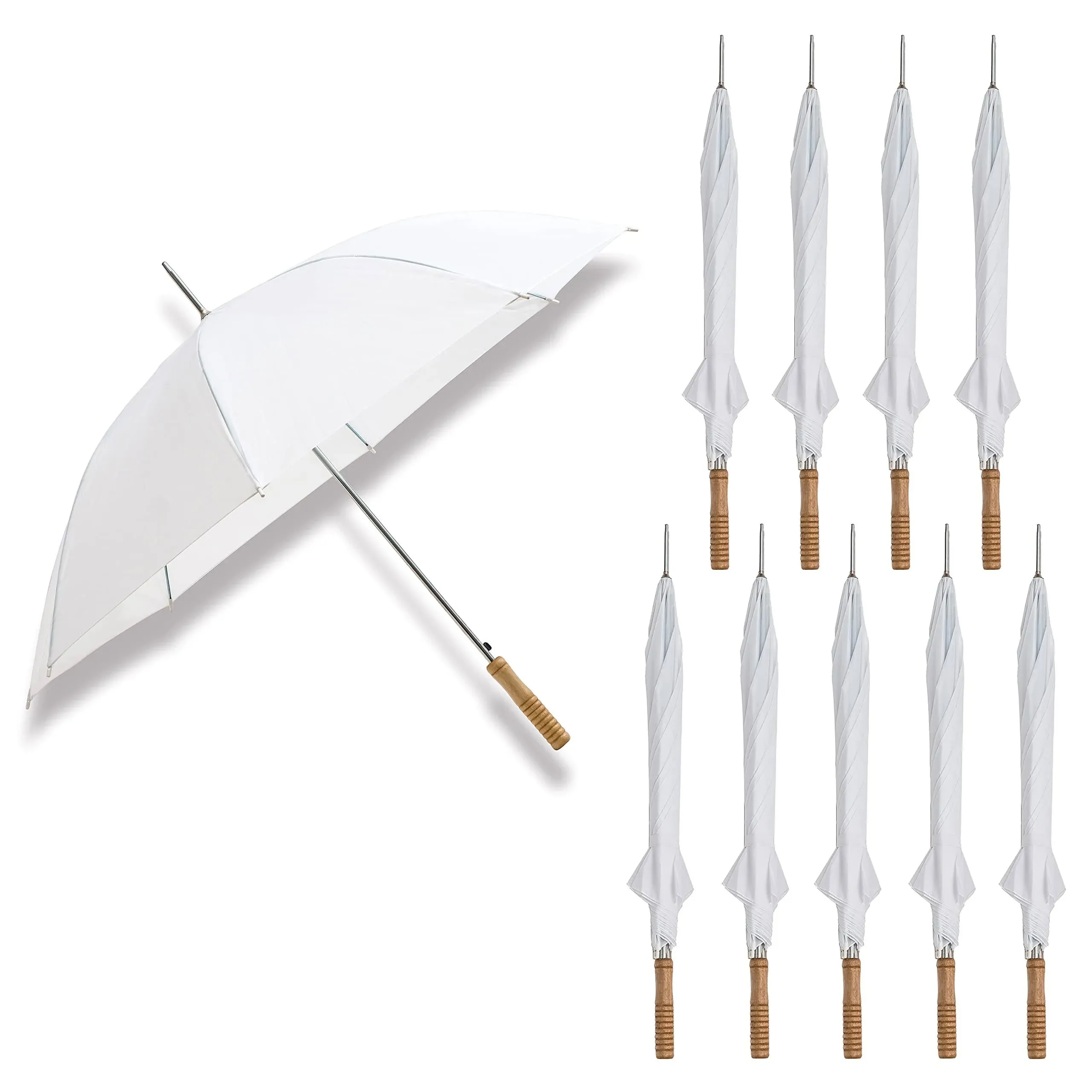 Anderson Wedding Umbrella (Pack of 10) 48&#034;, White 