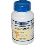 Life Extension L-Glutamine Dietary Supplement, 500 mg, Capsules - 100 count