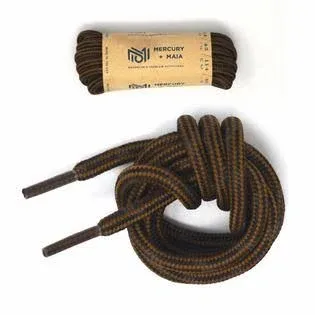 Mercury + Maia Honey Badger Boot Laces Heavy Duty w/Kevlar - Made in USA - Thick Bootlaces for Work and Hiking Boots