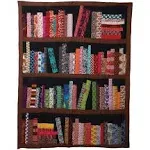 Art & Artifact Library Books Quilted Throw Blanket - 100% Cotton