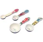 The Pioneer Woman Vintage Floral Ceramic Measuring Spoons, 4 Piece