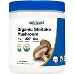 Nutricost Organic Shiitake Mushroom Powder 8oz - 100% Organic Certified, Gluten Free, Non-GMO