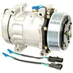 A/C Compressor with Clutch - R-134A - 8 Groove - Compatible with 1994-2005 Dodge Ram 2500 5.9L 6-Cylinder