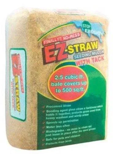 Rhino Blinds Rhino Seed EZ Straw 25 Cu Ft Seeding Mulch Bale with Tack 500 Sq Ft