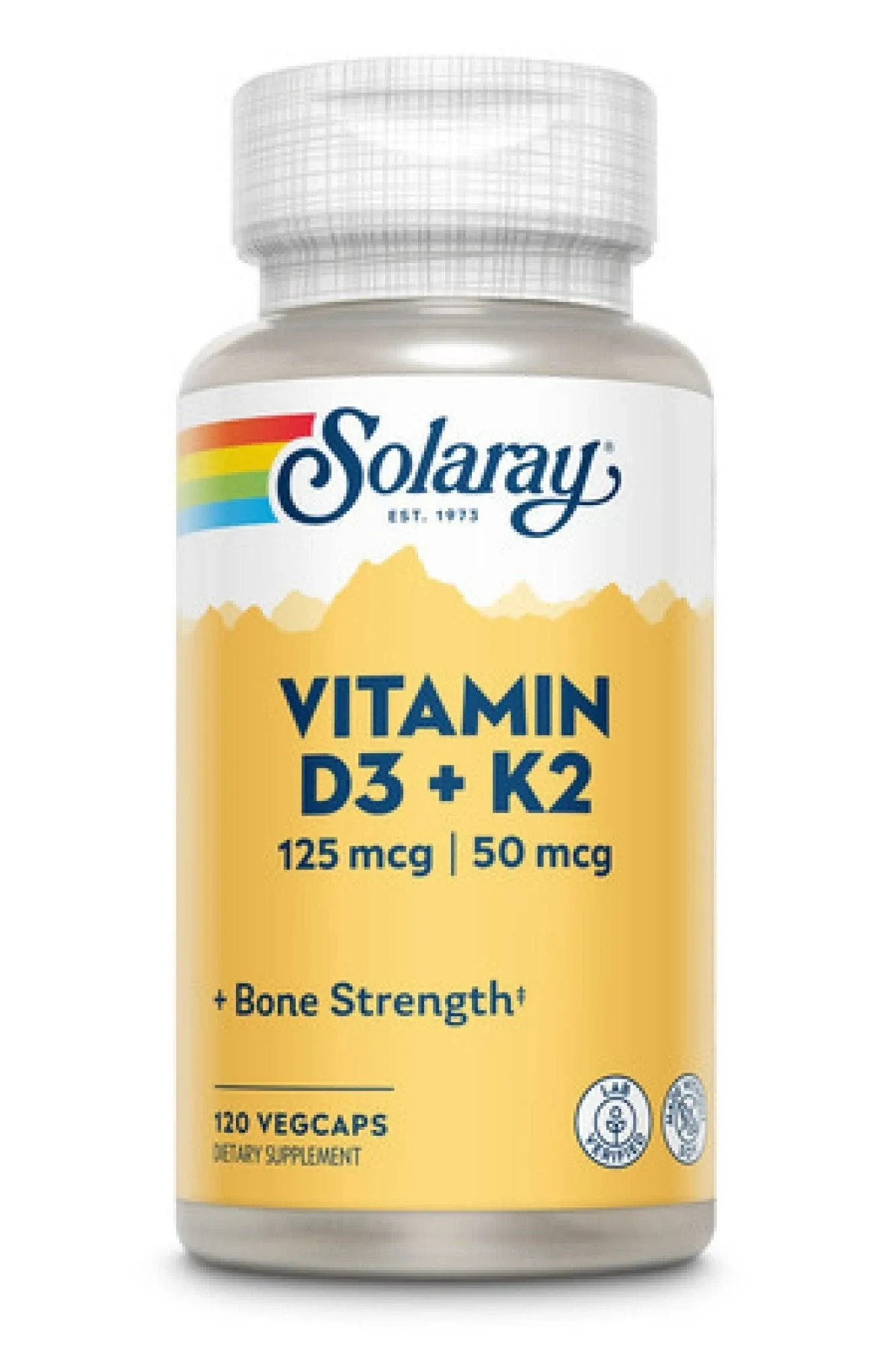 Solaray Vitamin D3 and K2 (120 ct)