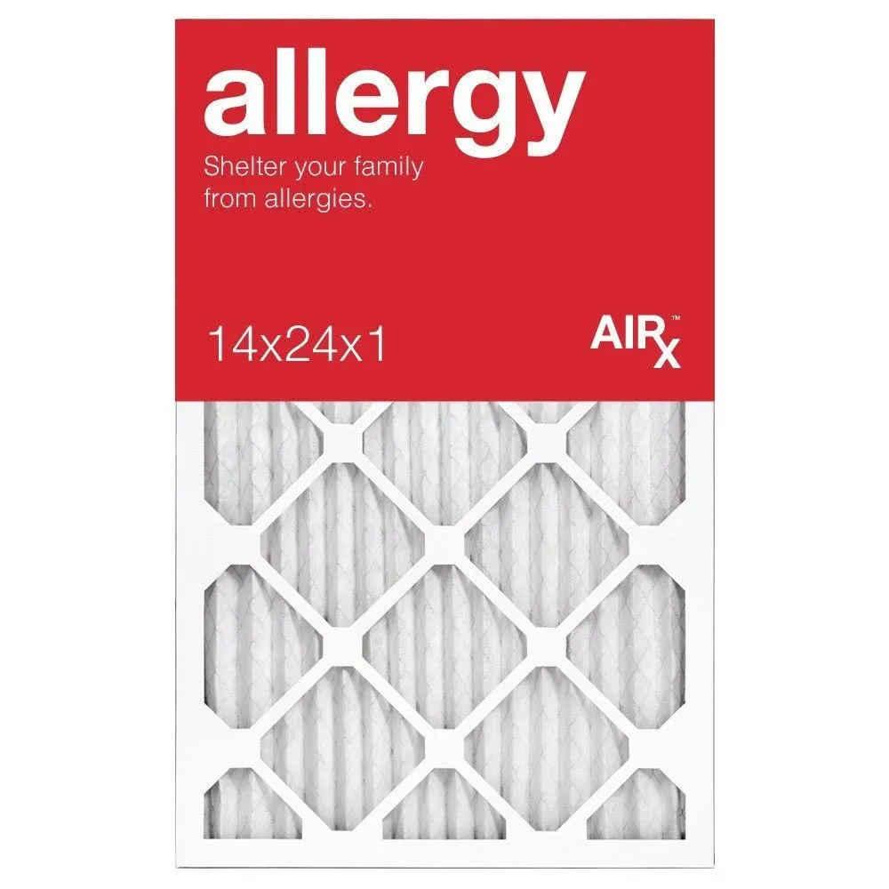 AIRx Allergy 14x24x1 MERV 11 Pleated Air Filter - Made in The USA