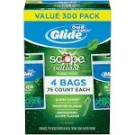 Glide Oral B Floss Picks PlusX 40mm Outlast Long Lasting Mint 4 Pack of 75