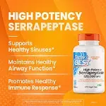 Doctor's Best High Potency Serrapeptase, Supports Healthy Sinuses and a Healthy Immune System, Non-GMO, Gluten Free, Vegan, 120, 000 SPU, 270 Veggie Caps