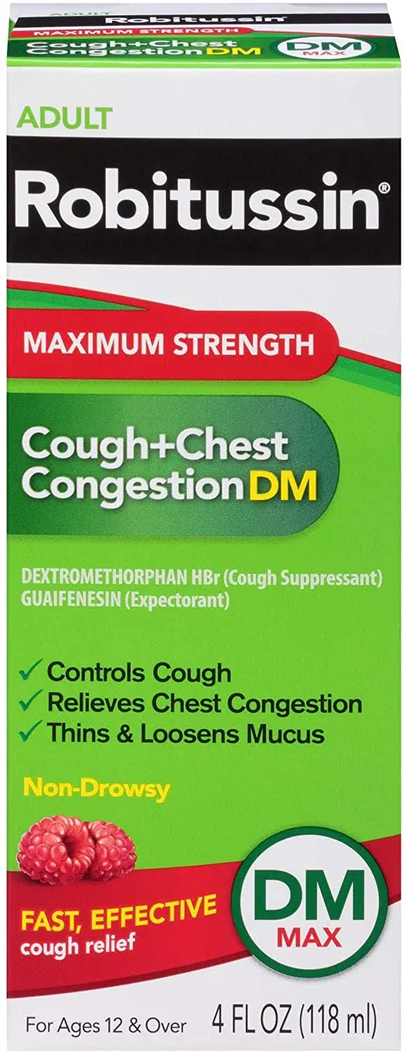 Robitussin Adult Maximum Strength Cough + Chest Congestion DM 4 fl oz