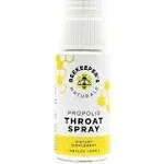 Propolis Throat Spray by Beekeeper's Naturals - 95% Bee Propolis Extract, Natural Immune Support & Sore Throat Relief - Antioxidants, Keto, Paleo, Gluten-Free (1.06 oz)(Pack of 1)